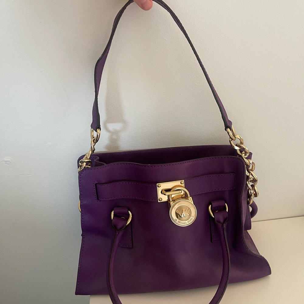 Michael Kors Purple Hamilton Handbag